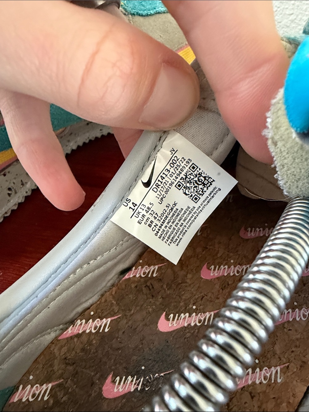 Nike x Union L.A. Cortez “Light Smoke” size 14 - Picture 8 of 8